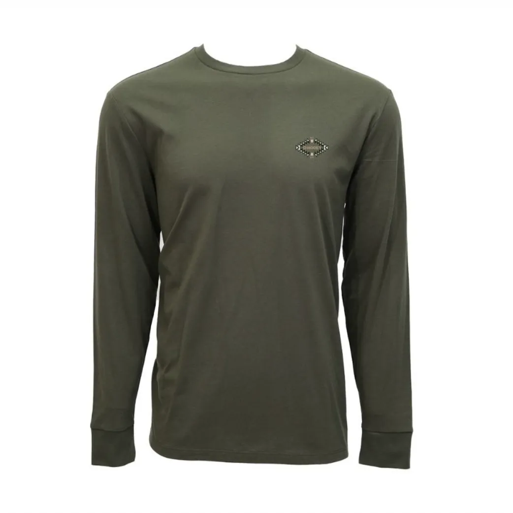 Yoga class UV resistant Hooey Men's El Dorado Long Sleeve Tee in Surplus Green