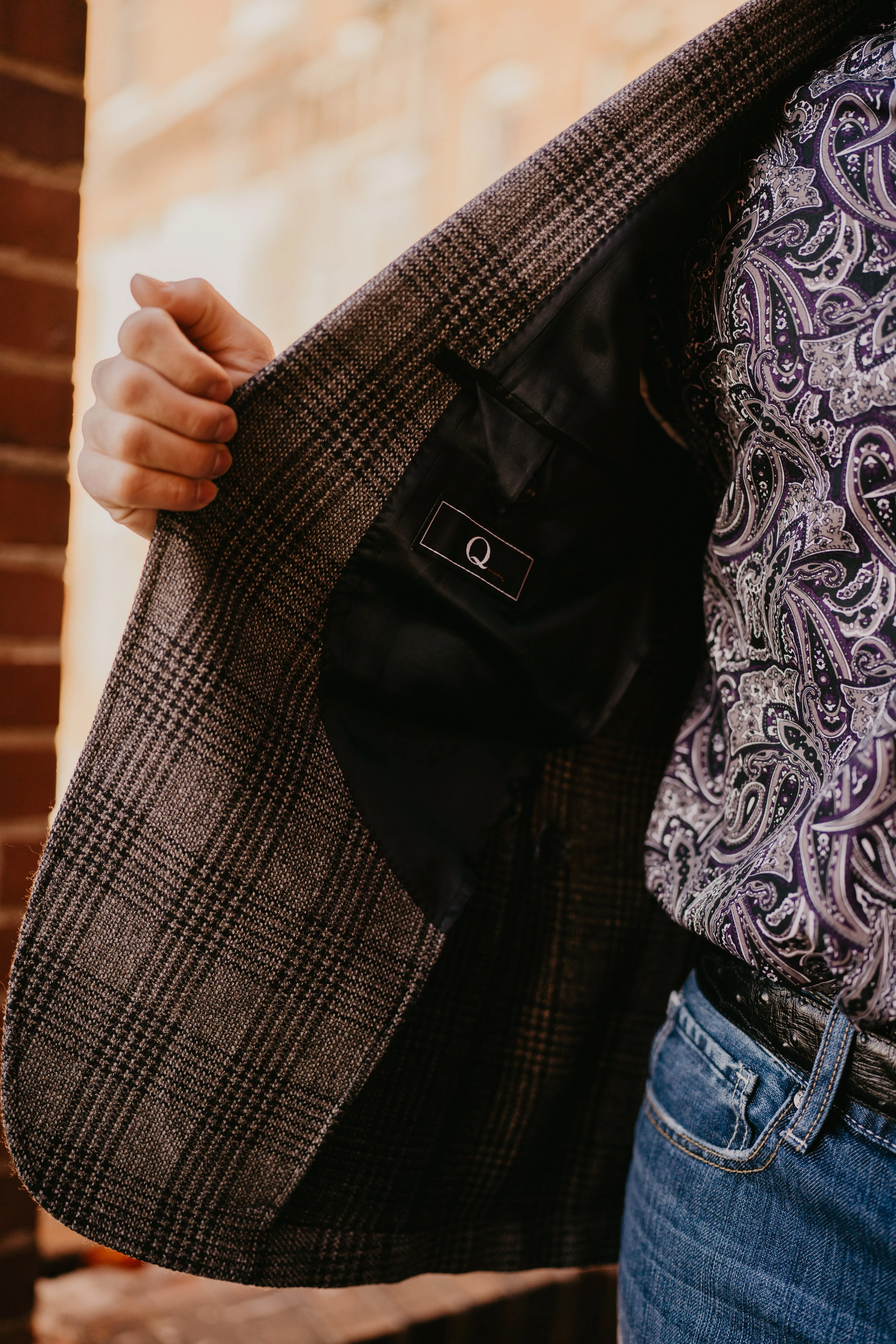 Neutral Tones Look Temperature control Flynt Western Men's Bateman Sport Jacket in Hawick Plaid