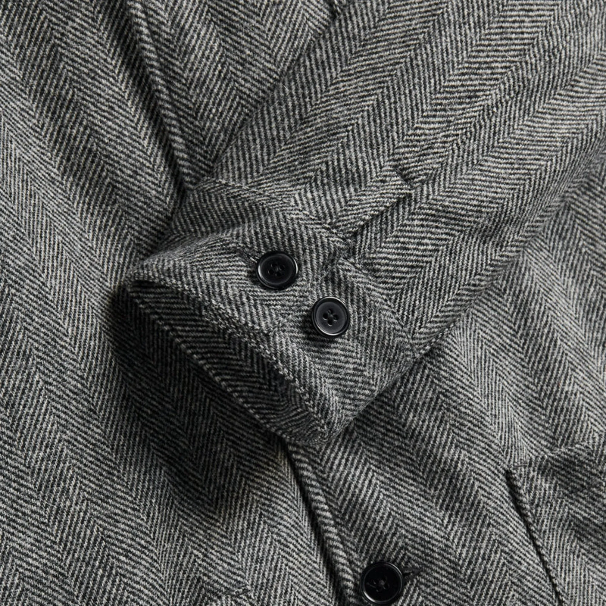 Labura Herringbone Wool Jacket (Grey) Green Material