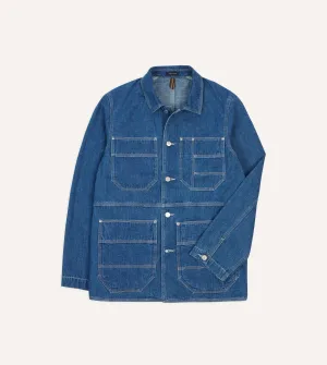 Compact Packable Stone Wash Selvedge Denim Welder Jacket