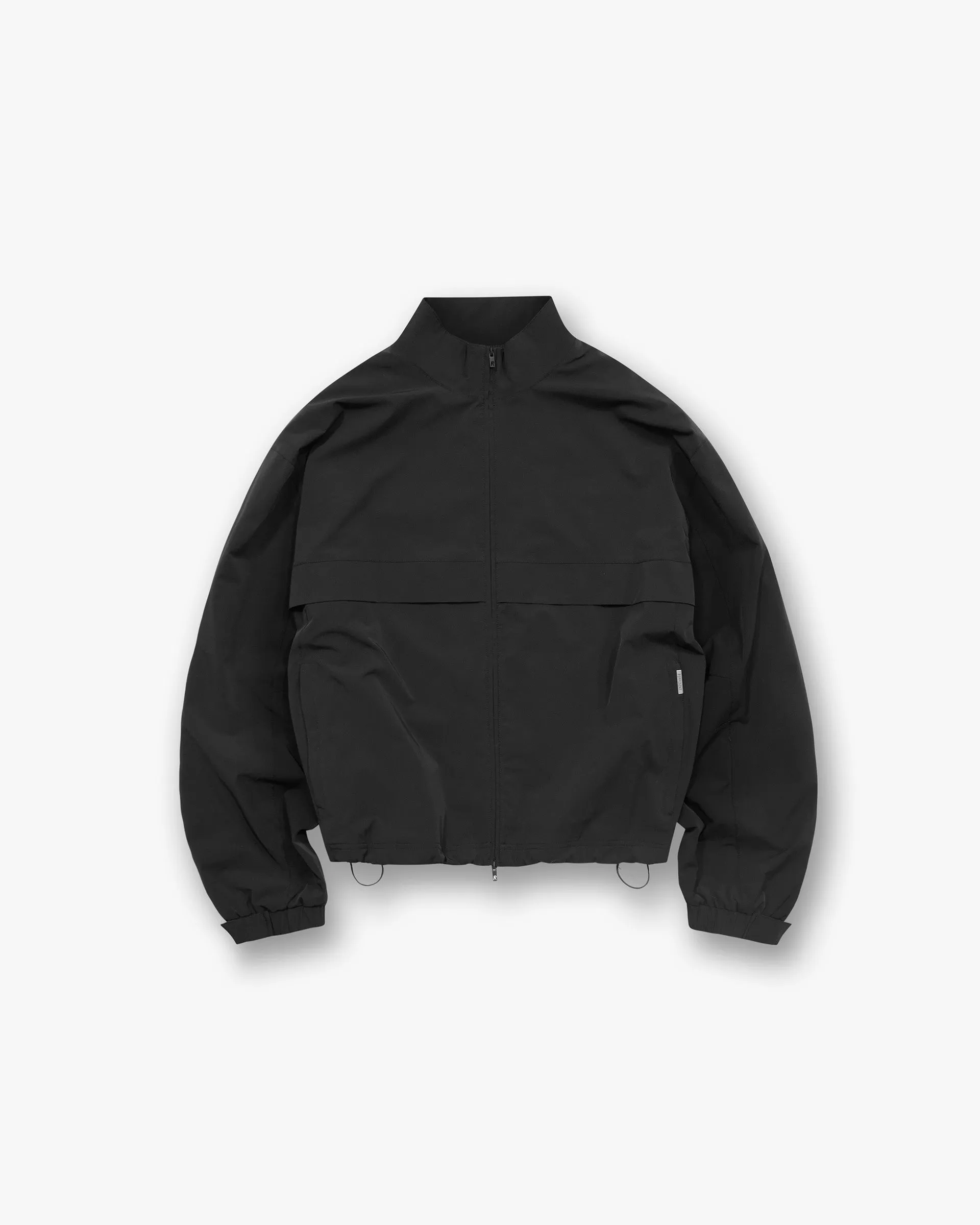 Initial Nylon Track Jacket - Black Sustainable Recycled Material