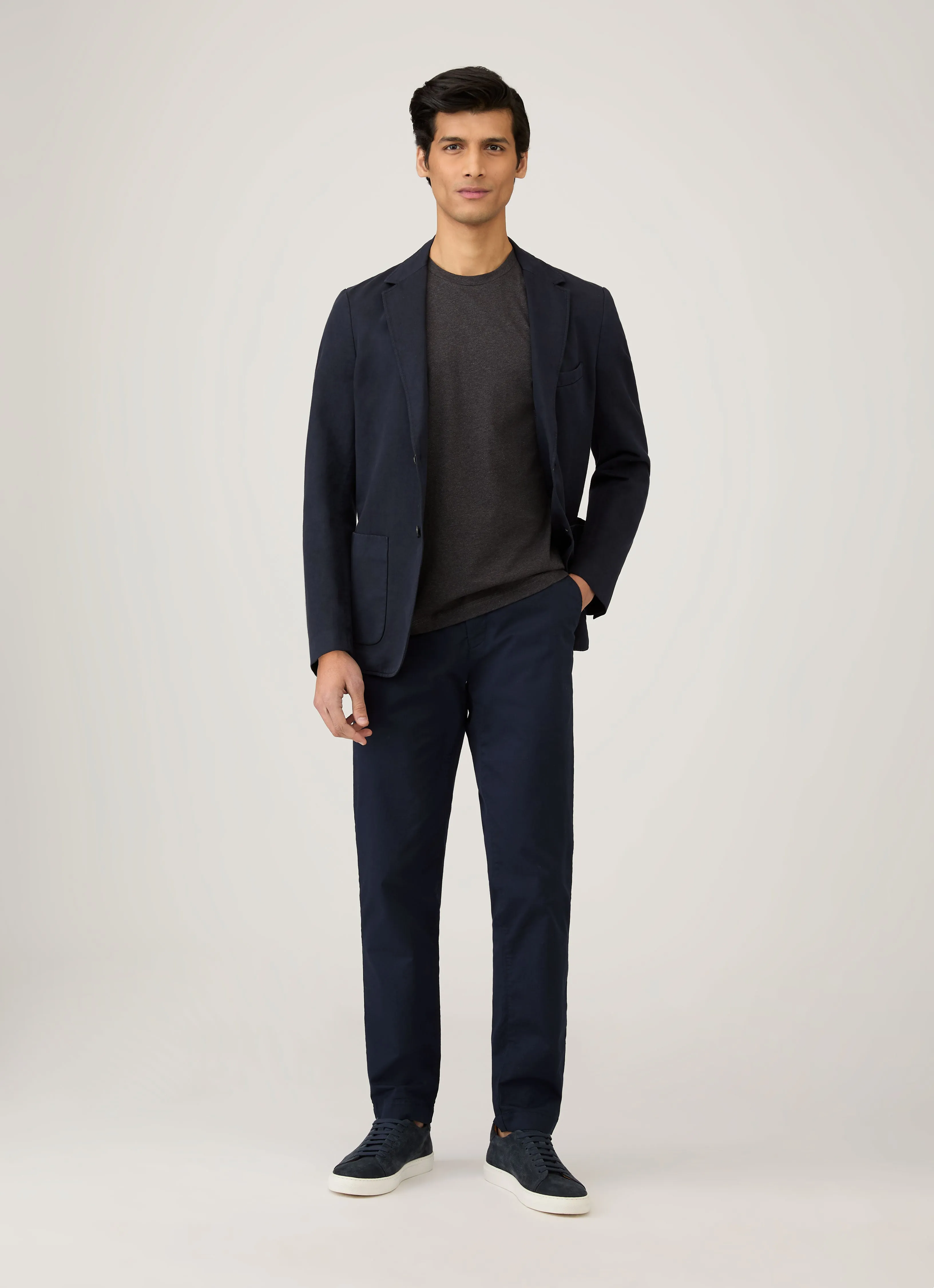 Anti-pilling Men's Riviera T-shirt in Charcoal Melange