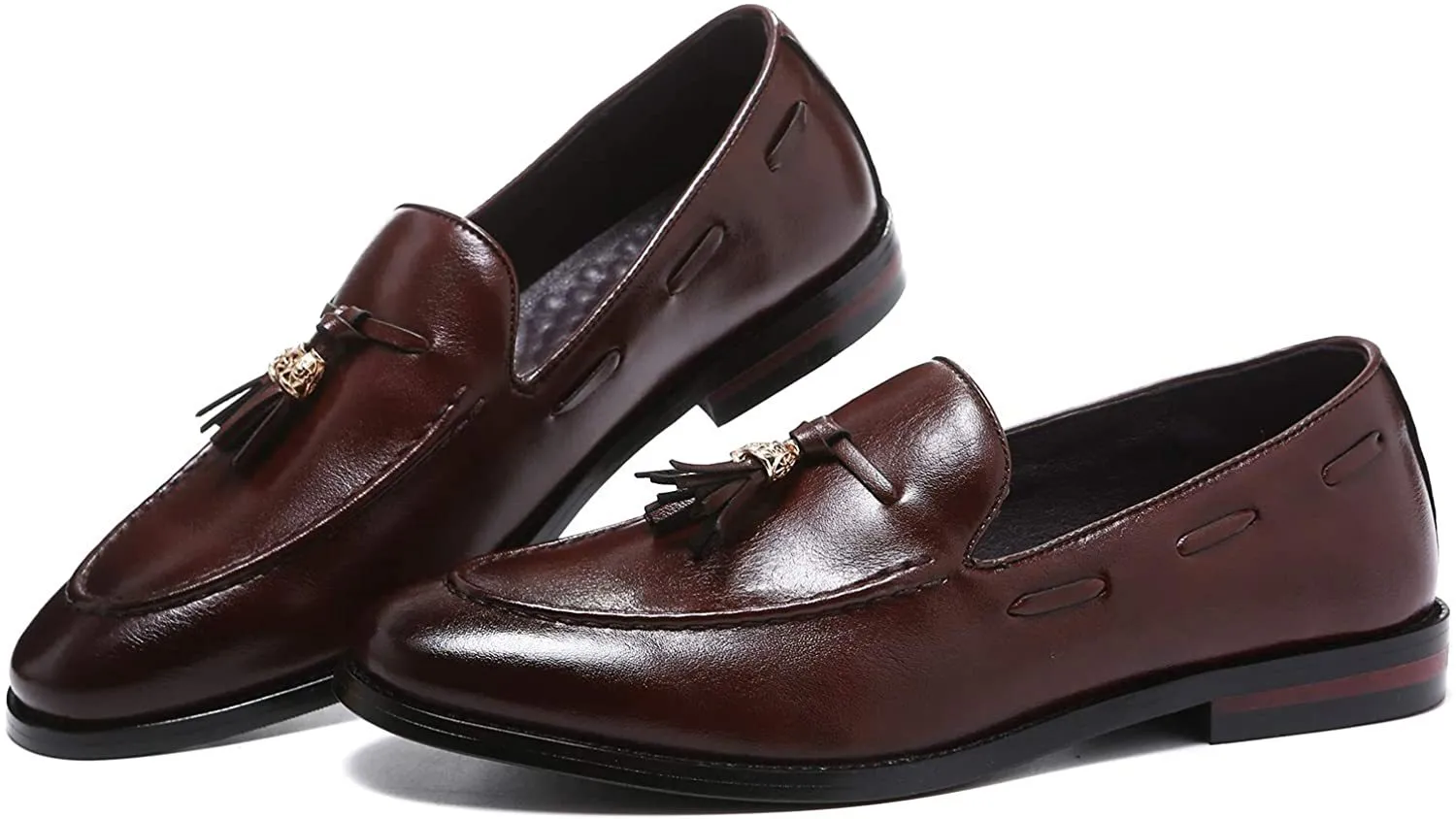 True Path Lane NXY Black Men's Loafers and Slip OnLuxury Tassel Mens Dress Shoes &amp; Elegant Casual Boat Shoes Size 7-13