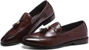 Air Lane NXY Black Men's Loafers and Slip OnLuxury Tassel Mens Dress Shoes &amp; Elegant Casual Boat Shoes Size 7-13