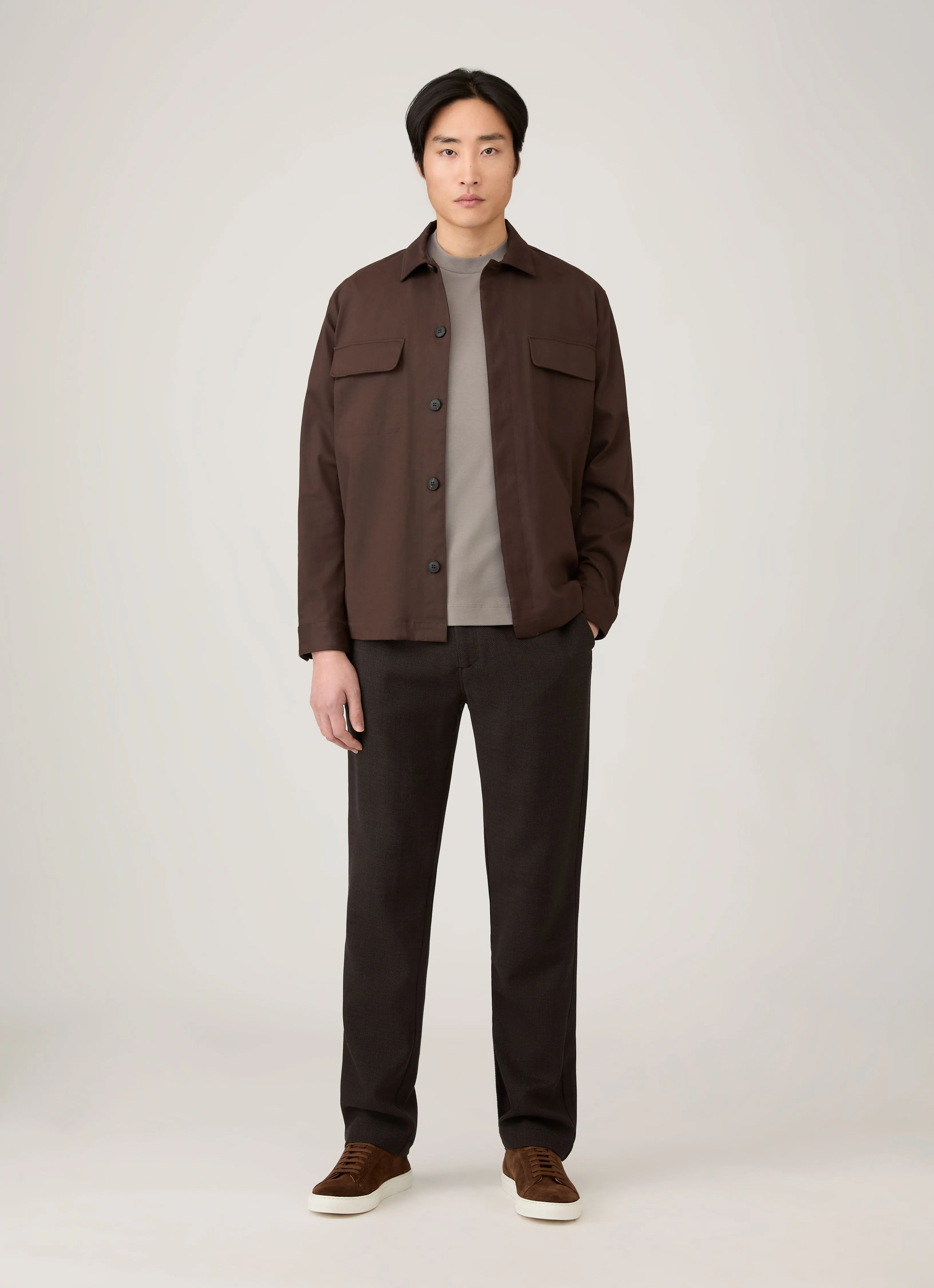 Men's Relaxed Fit Heavyweight T-shirt in Iron Grey Raw Edge Hem