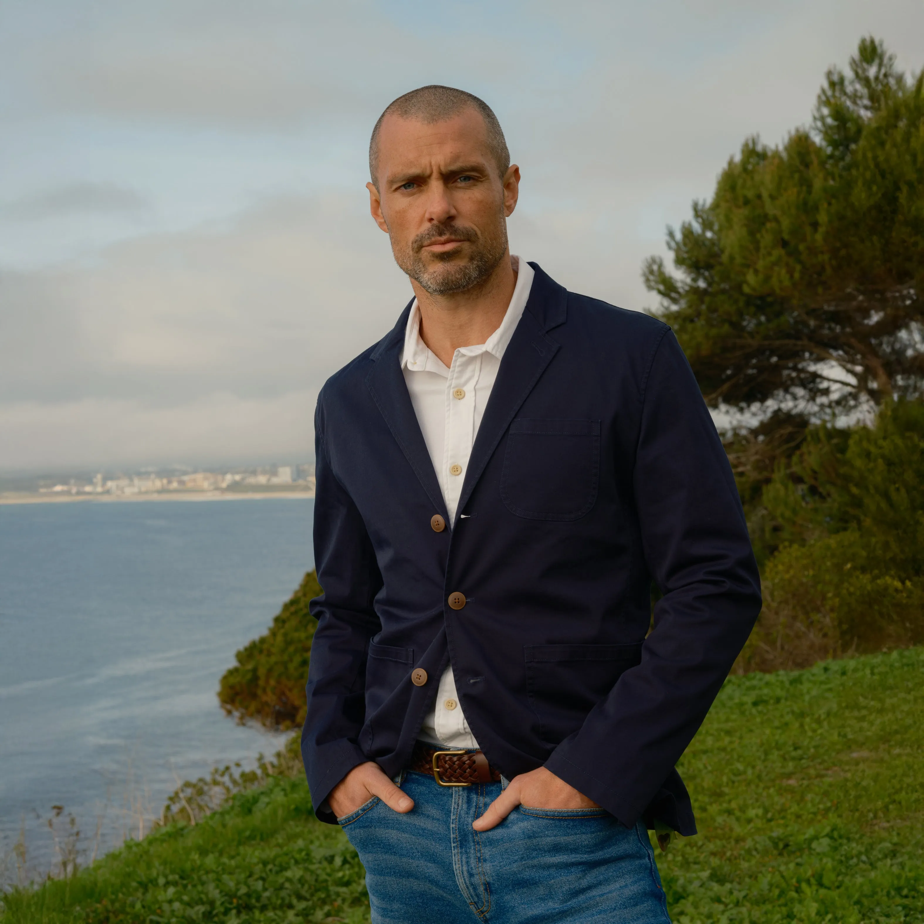 Thompson Flex Stretch Blazer - Dark Navy Cold Resist