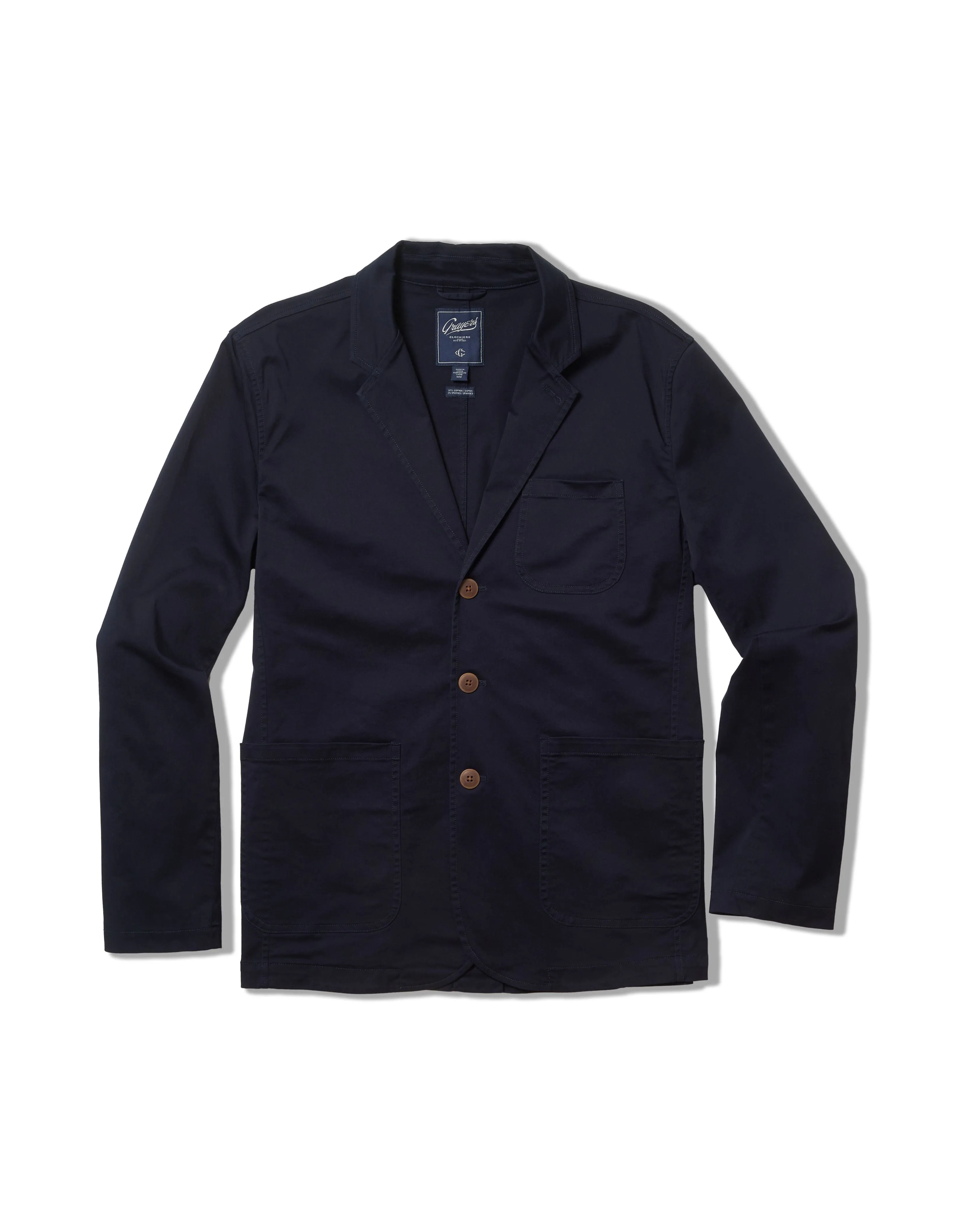 Thompson Flex Stretch Blazer - Dark Navy FullCoverageHood