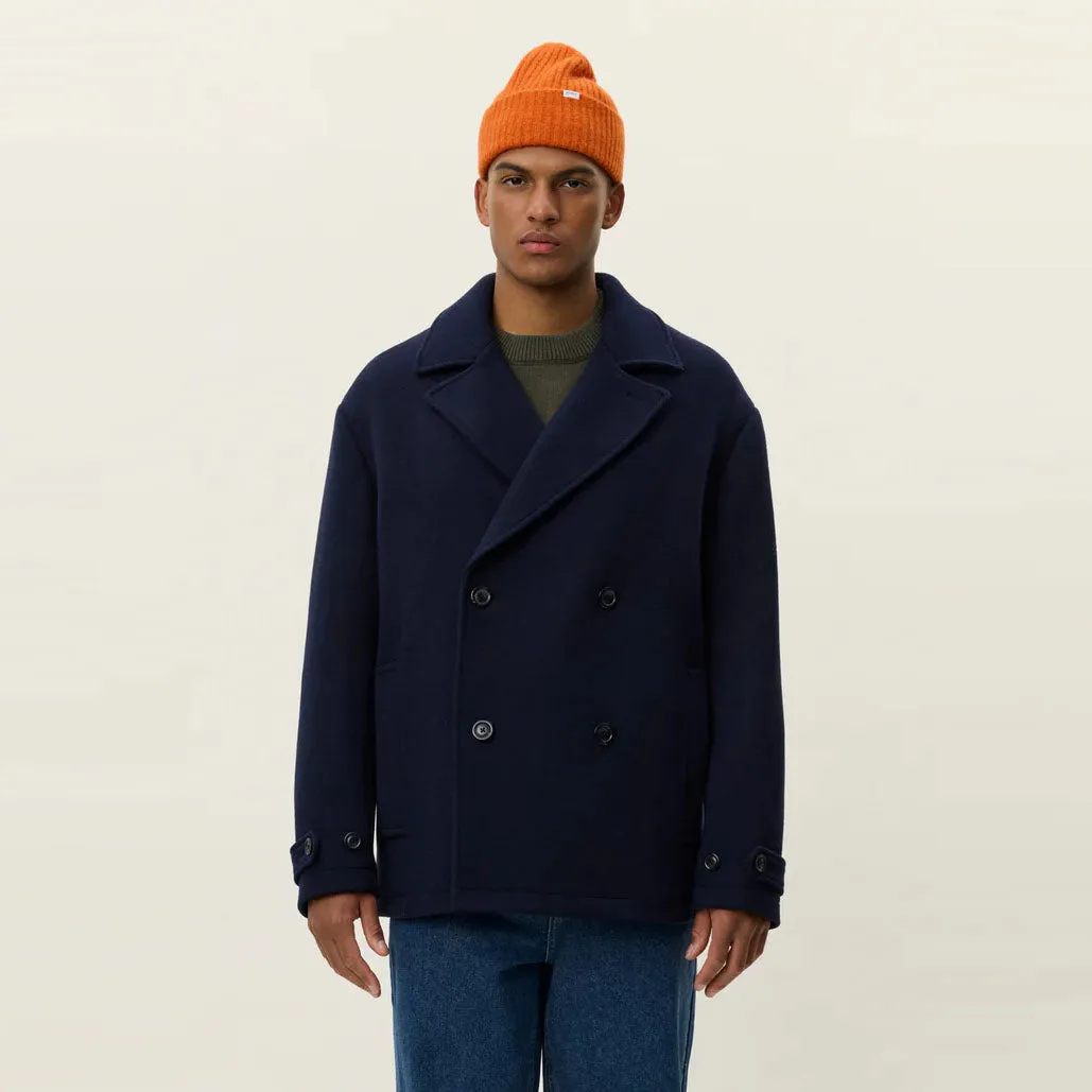 McKee Solid Wool Jacket (Dark Navy) Bold Statement