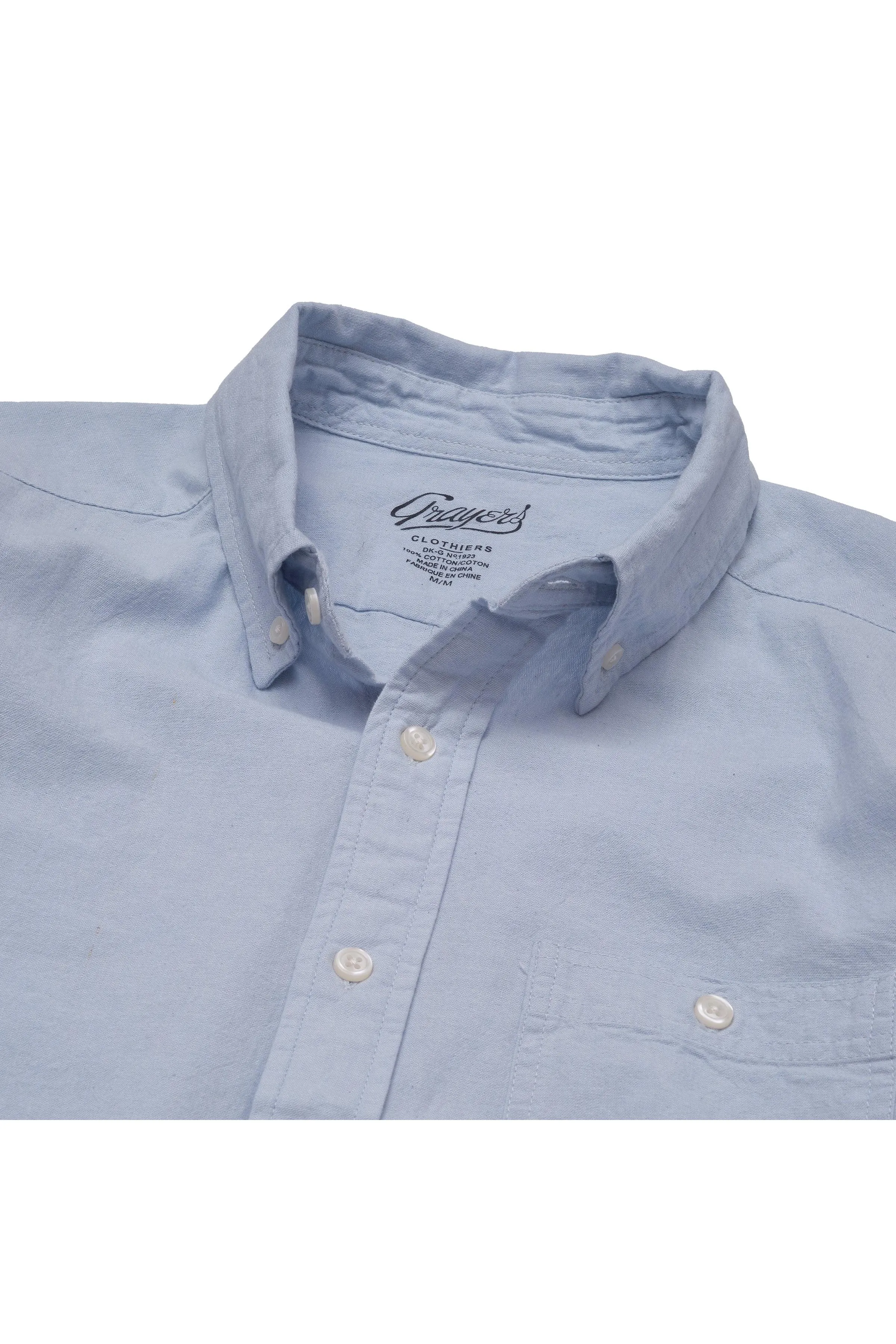 Comfy Stretch Fit Lightweight Chambray Solid Shirt - Sky Blue