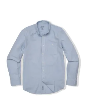 Lightweight Chambray Solid Shirt - Sky Blue Flexible Fit Basic Top