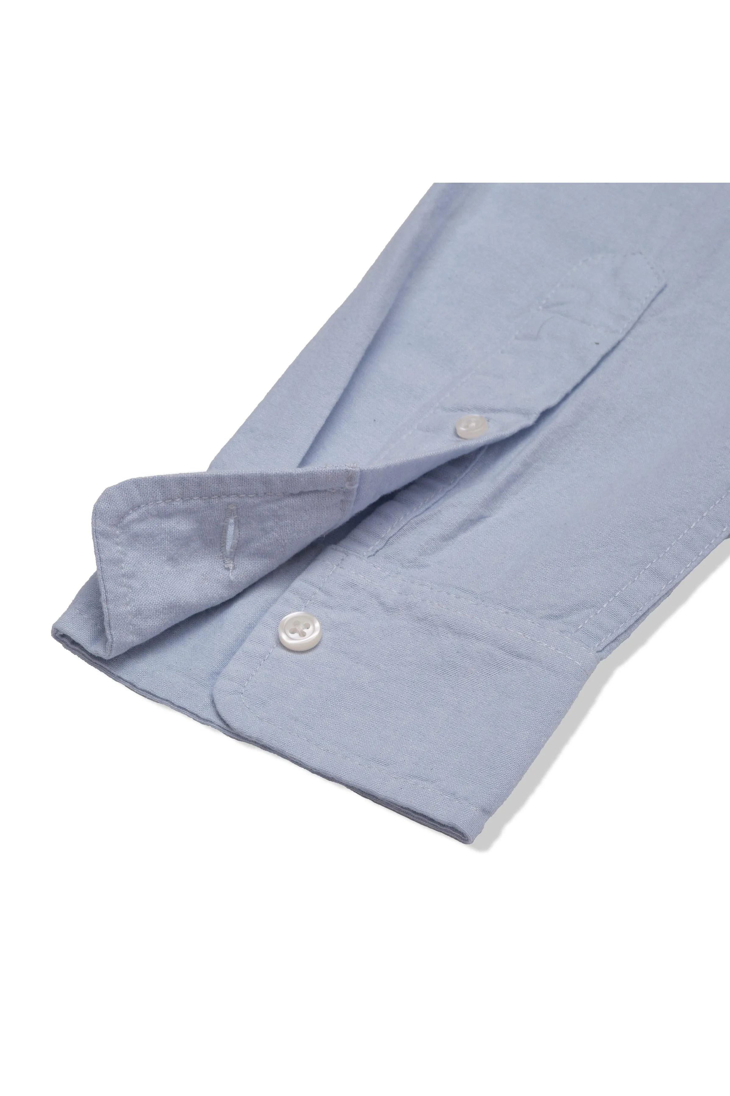 Lightweight Chambray Solid Shirt - Sky Blue Casual Essential Wear