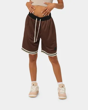 music event look Patchwork Design EN ES Team Basketball Shorts Brown