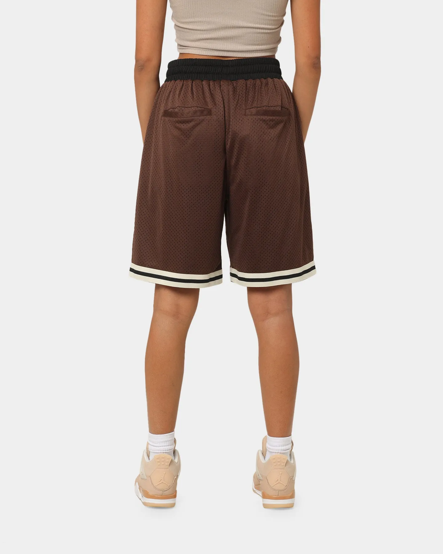 Chill Ready EN ES Team Basketball Shorts Brown
