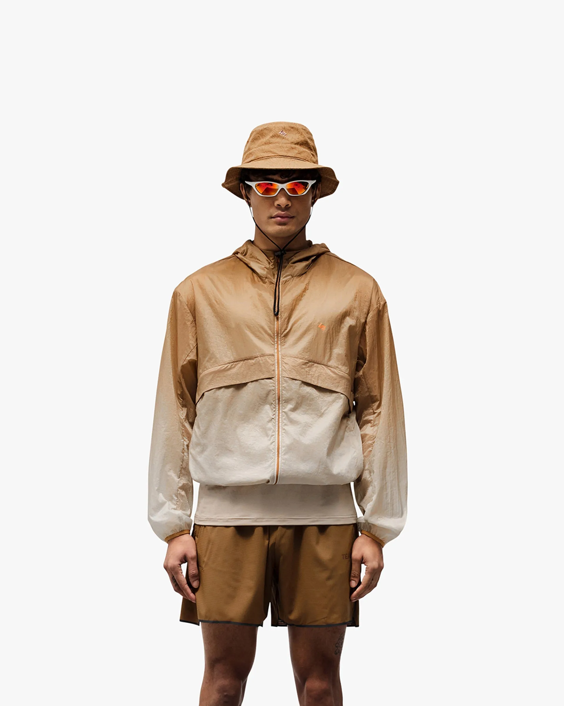 Dual Layer Insulation Seamless Shoulder Design 247 Hooded Training Jacket - Ombre