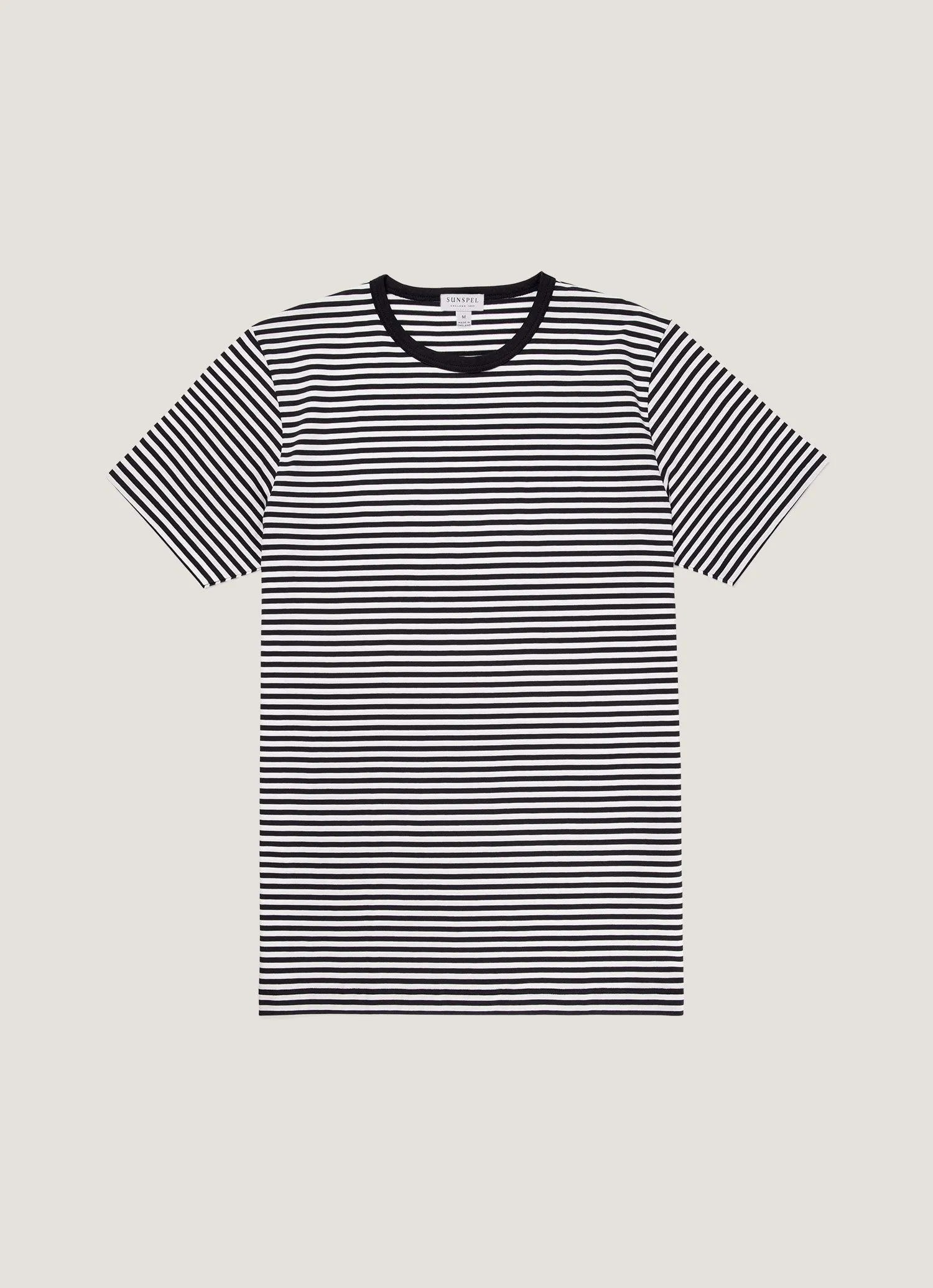 Men's Classic T-shirt in Navy/White English Stripe Minimal Comfort Wear contrast