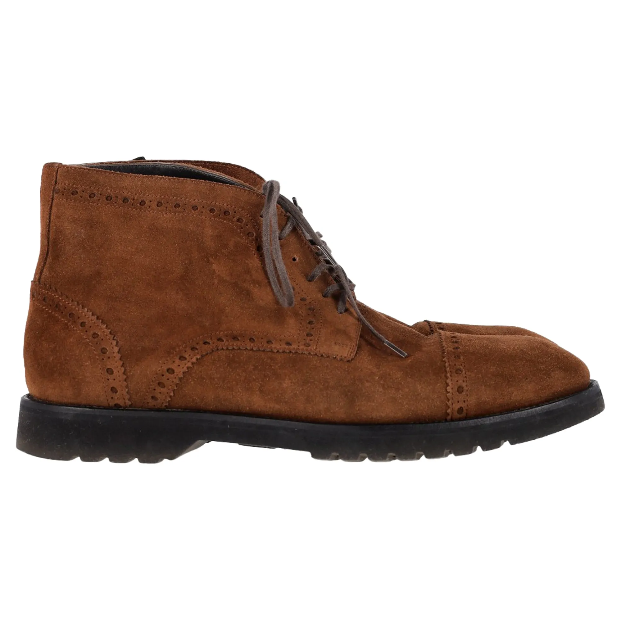 Tom Ford Kensington Lace-Up Boots in Brown Suede Formal Meeting