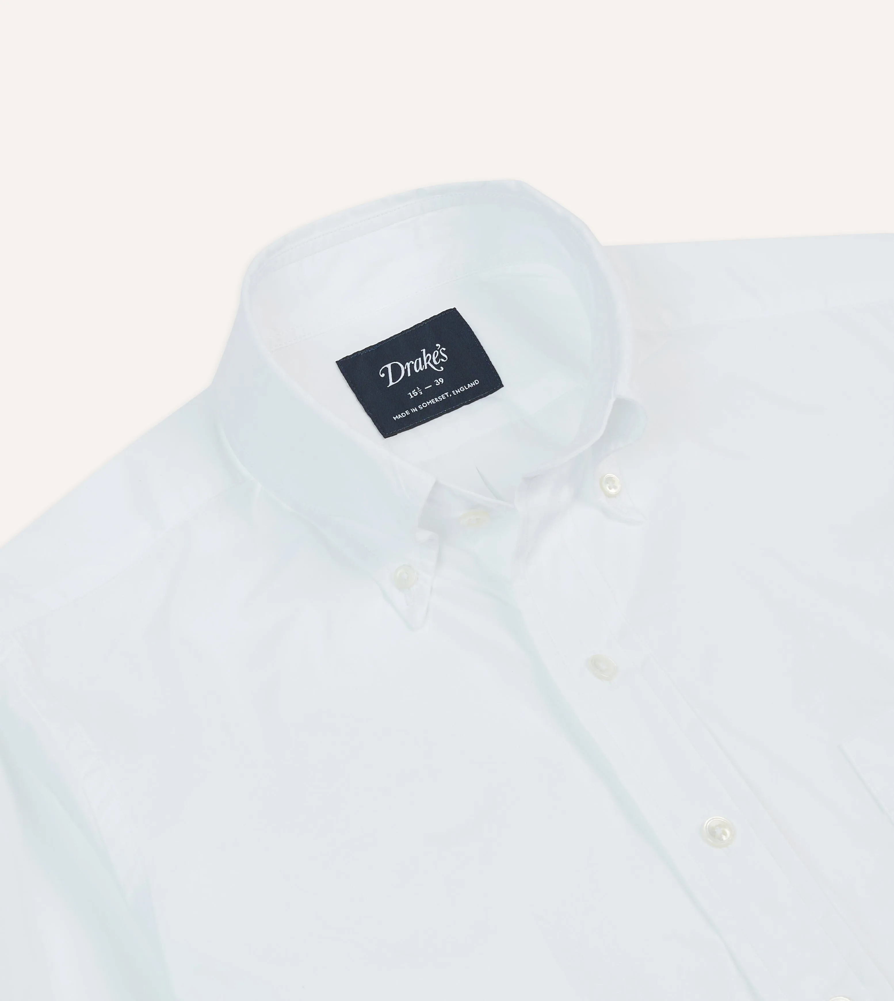 White Cotton Pocket Poplin Button-Down Shirt Relax Style Trend