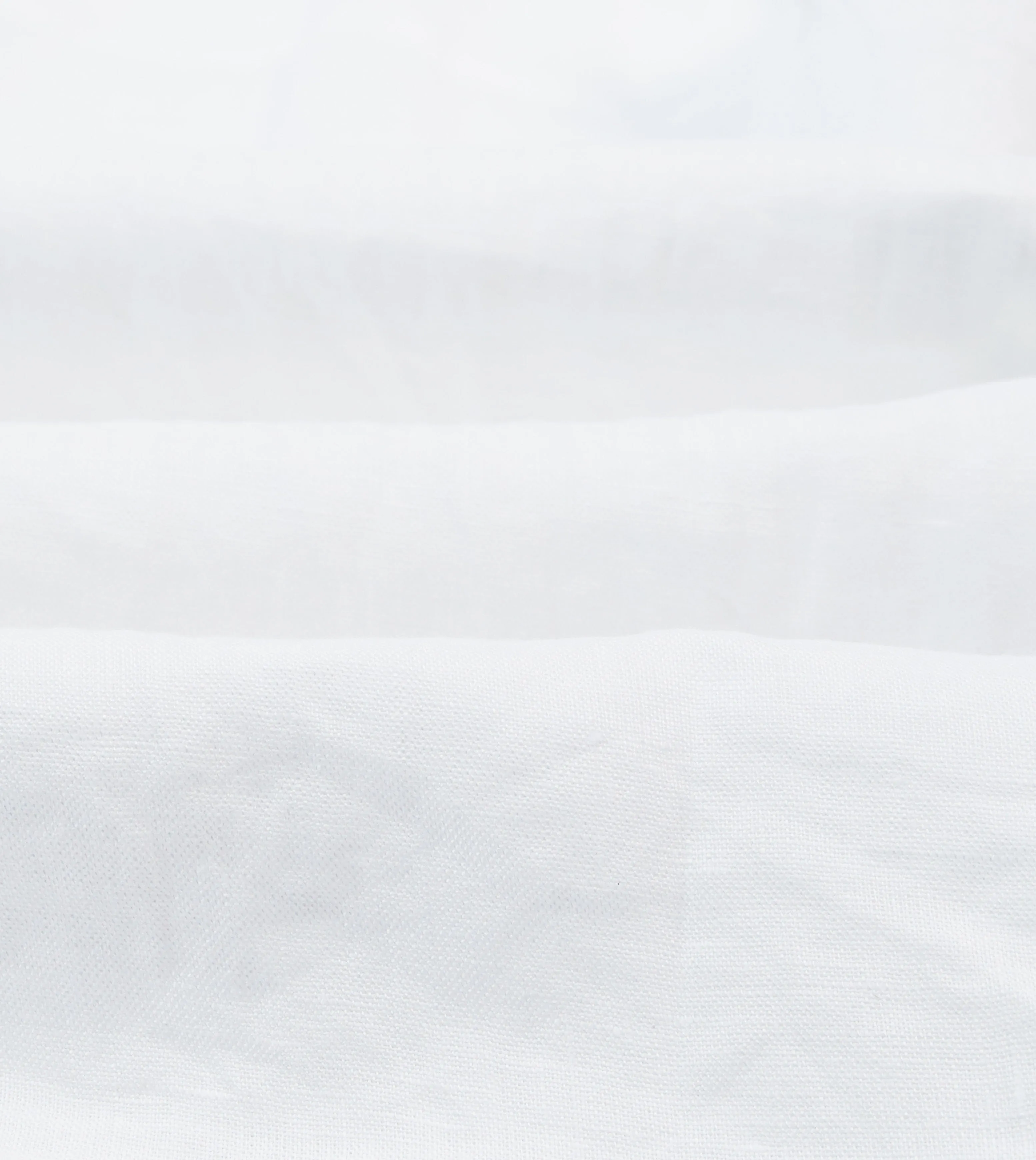 ReinforcedNeckline Cool Layer Wear White Linen Mandarin Collar Popover Shirt