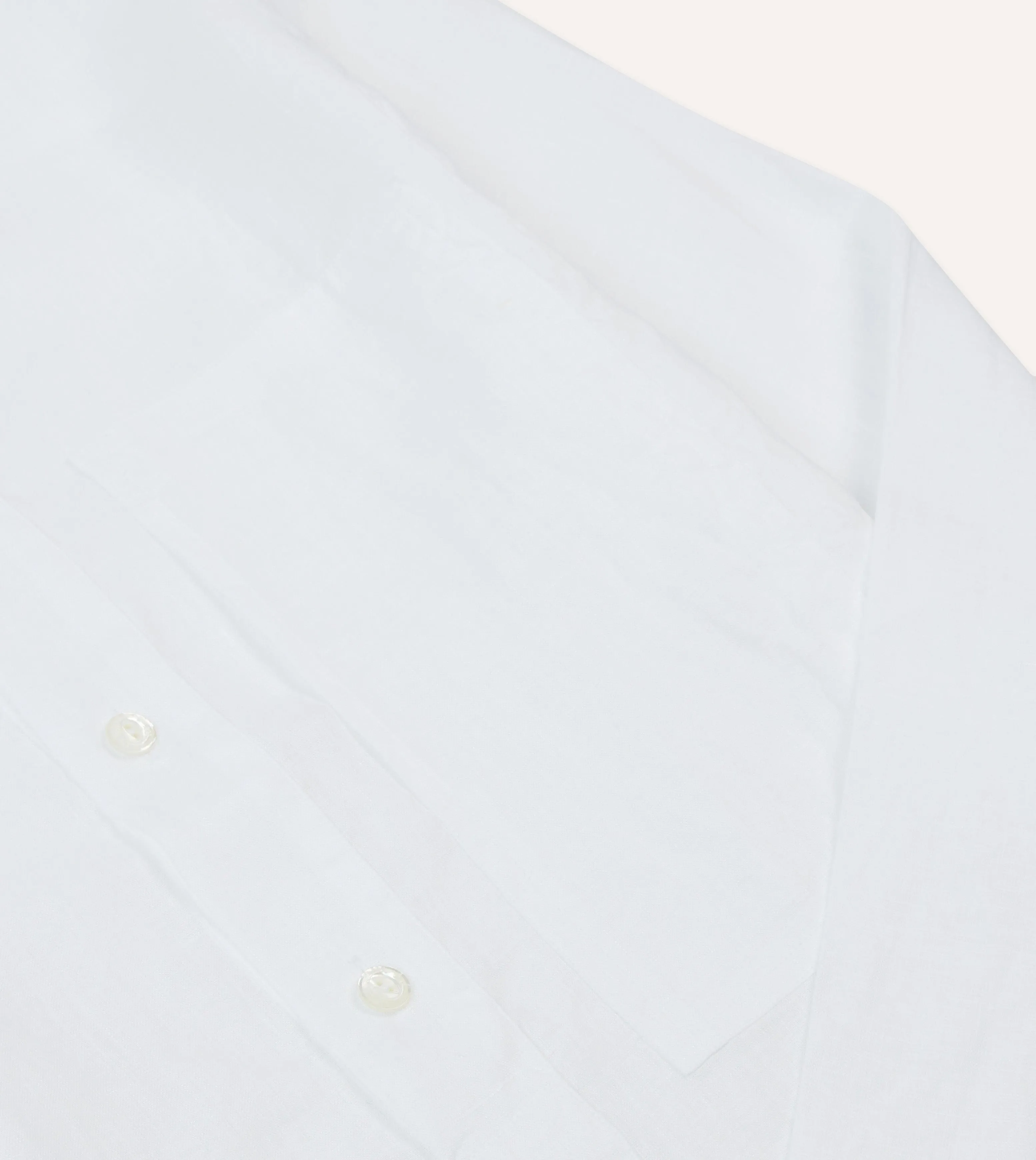 Outdoor Smart White Linen Mandarin Collar Popover Shirt