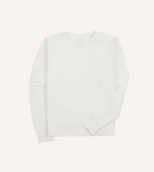 White Waffle Knit Long-Sleeve Hiking T-Shirt Outdoor Leisure