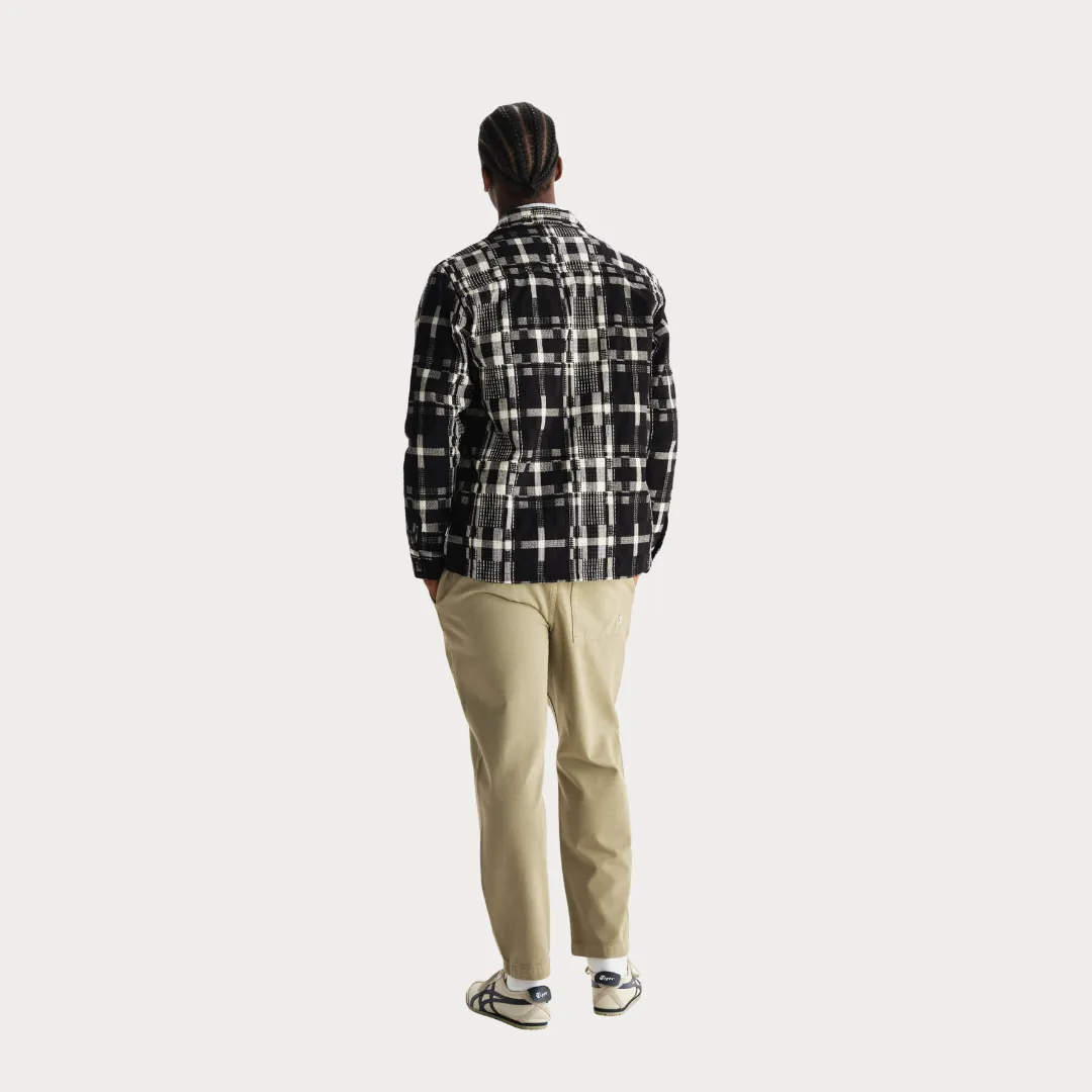 Whiting Overshirt Glitch Check (Black   Ecru) Snag Free Zipper Technology