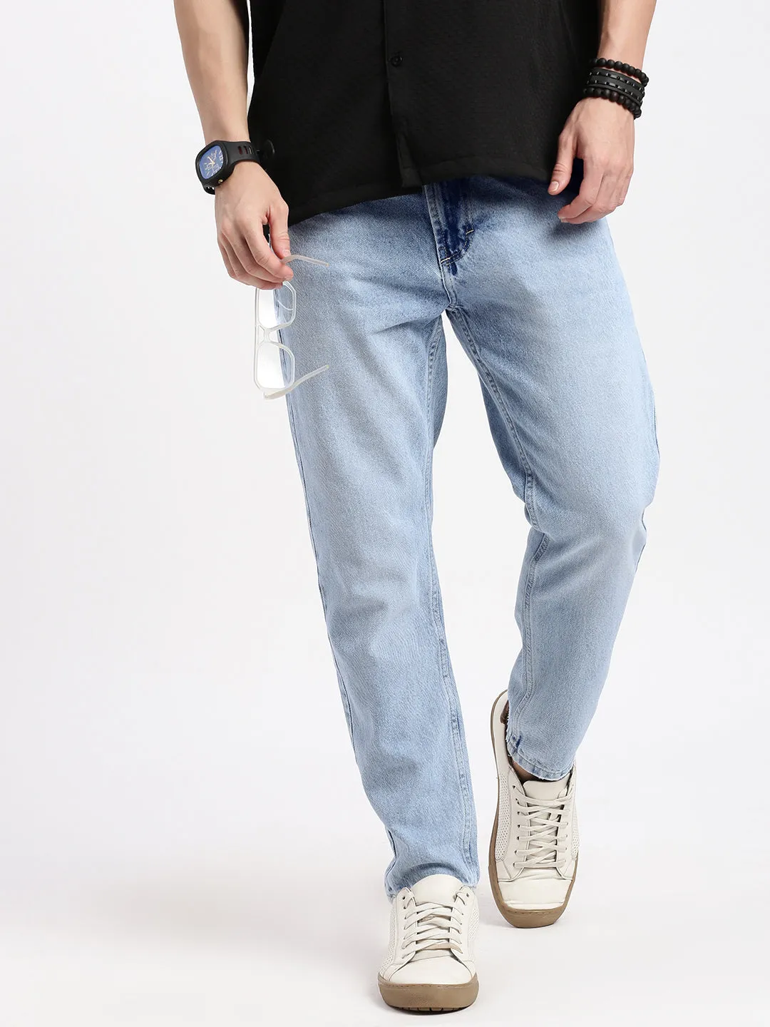 Multi Season Piece Men's Regular Fit Cropped Blue Jeans