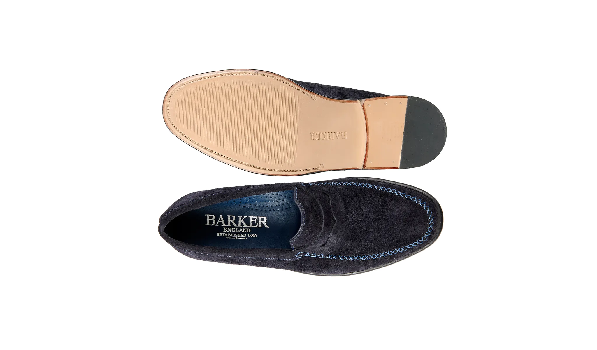 William - Dark Navy Suede Loafer Fast pace Casual Padding