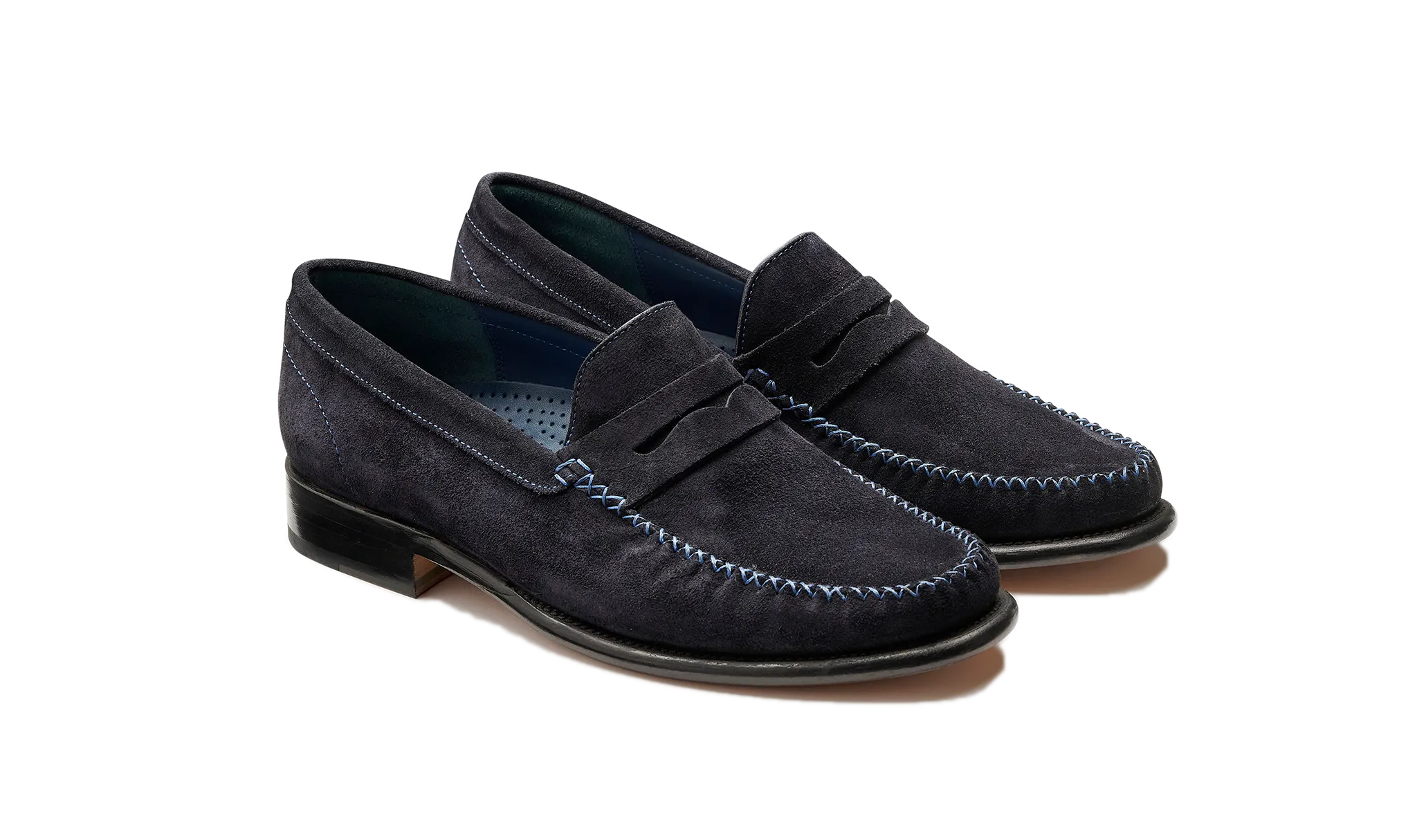 William - Dark Navy Suede Loafer Shock Guard