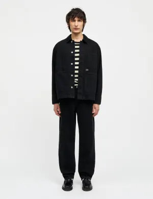 Articulated Sleeves Arizona Black Black Chore Jacket, Black Rinse Wash
