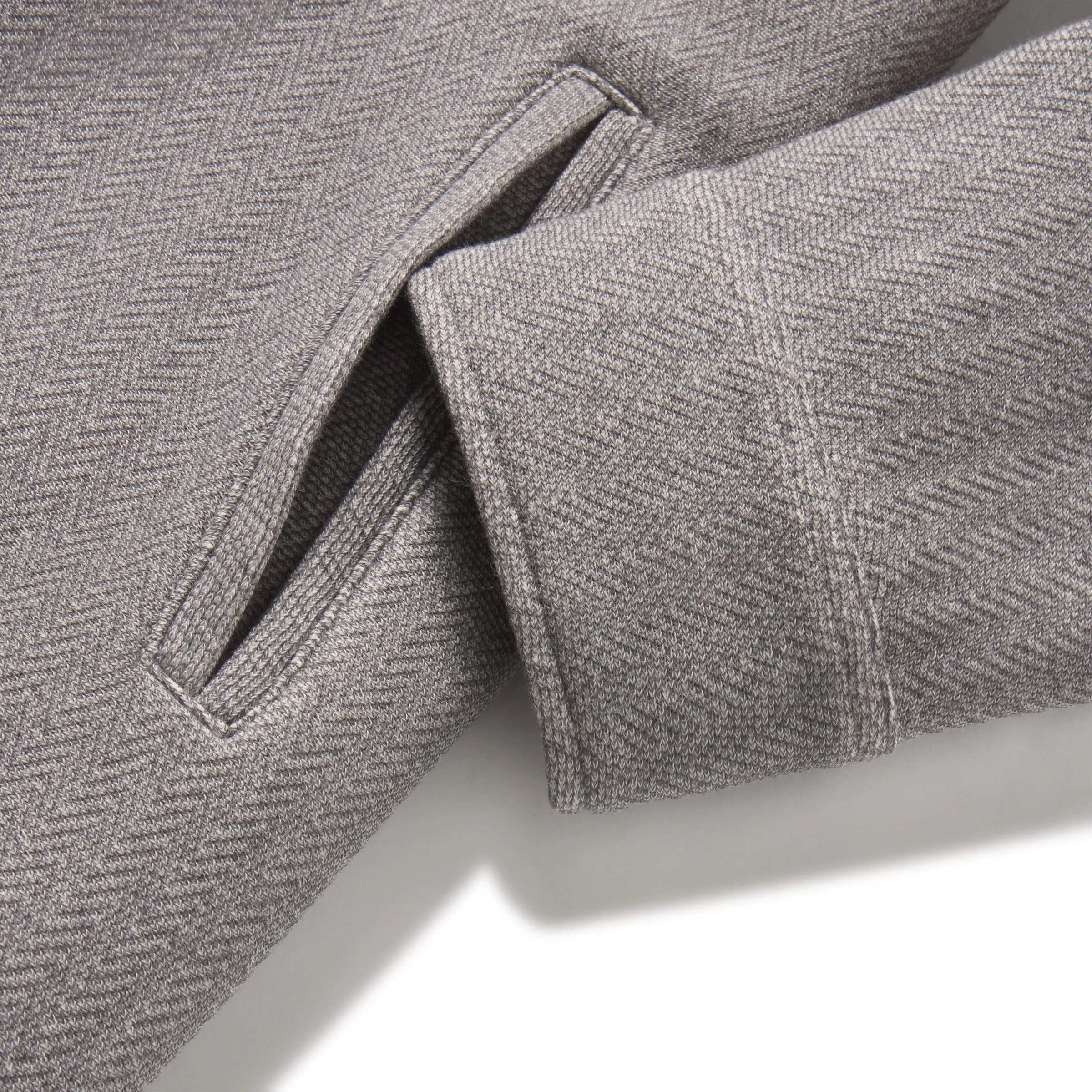 Fade Resistant Dye Polished Casual Jojo Herringbone Shirt Jacket - Light Gray