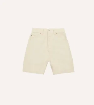 Outdoor Relax Ecru 12.7oz Selvedge Denim Five-Pocket Shorts