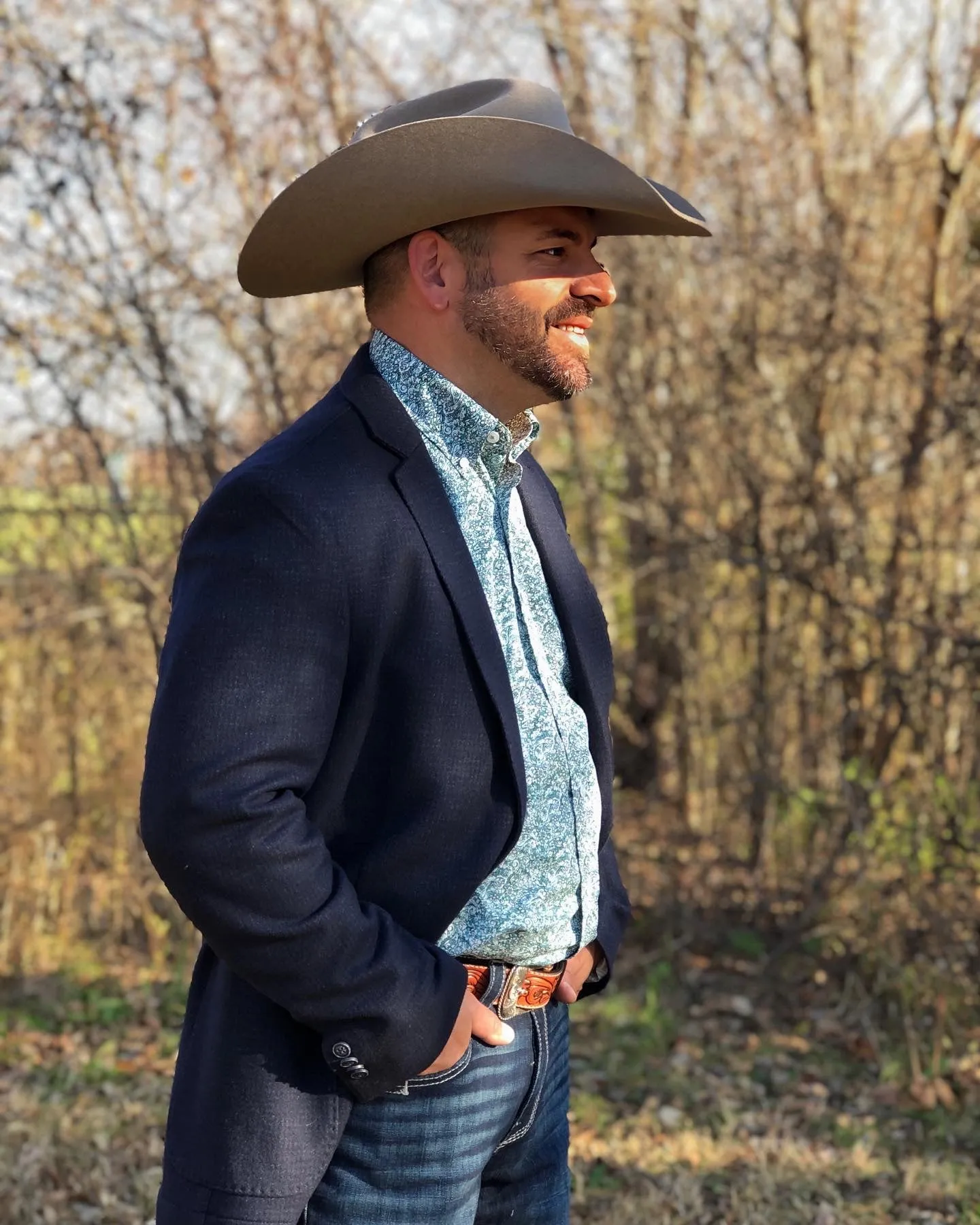 Q by Flynt Burton Blazer - Midnight Blue Eco Certified Textiles Ergonomic Seams