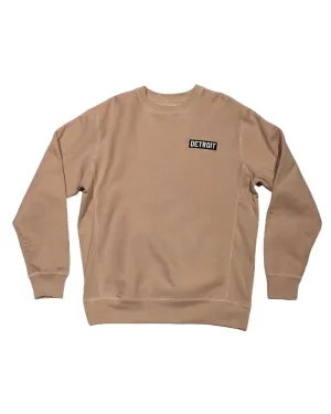 Ink Detroit Heavyweight Crewneck Sweatshirt - Dusty Pink Cuffed Sleeves Outdoor Hoodie