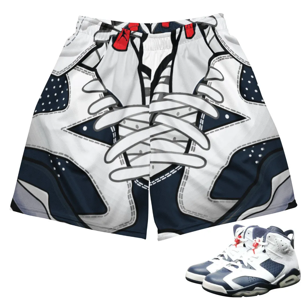 Active Look Retro 6 Olympic Sneaker Mesh Shorts