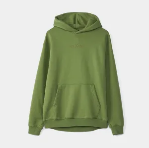 Warm Clothing Easy Layering Wordmark Fleece Pullover Mens Hoodie (Olive)