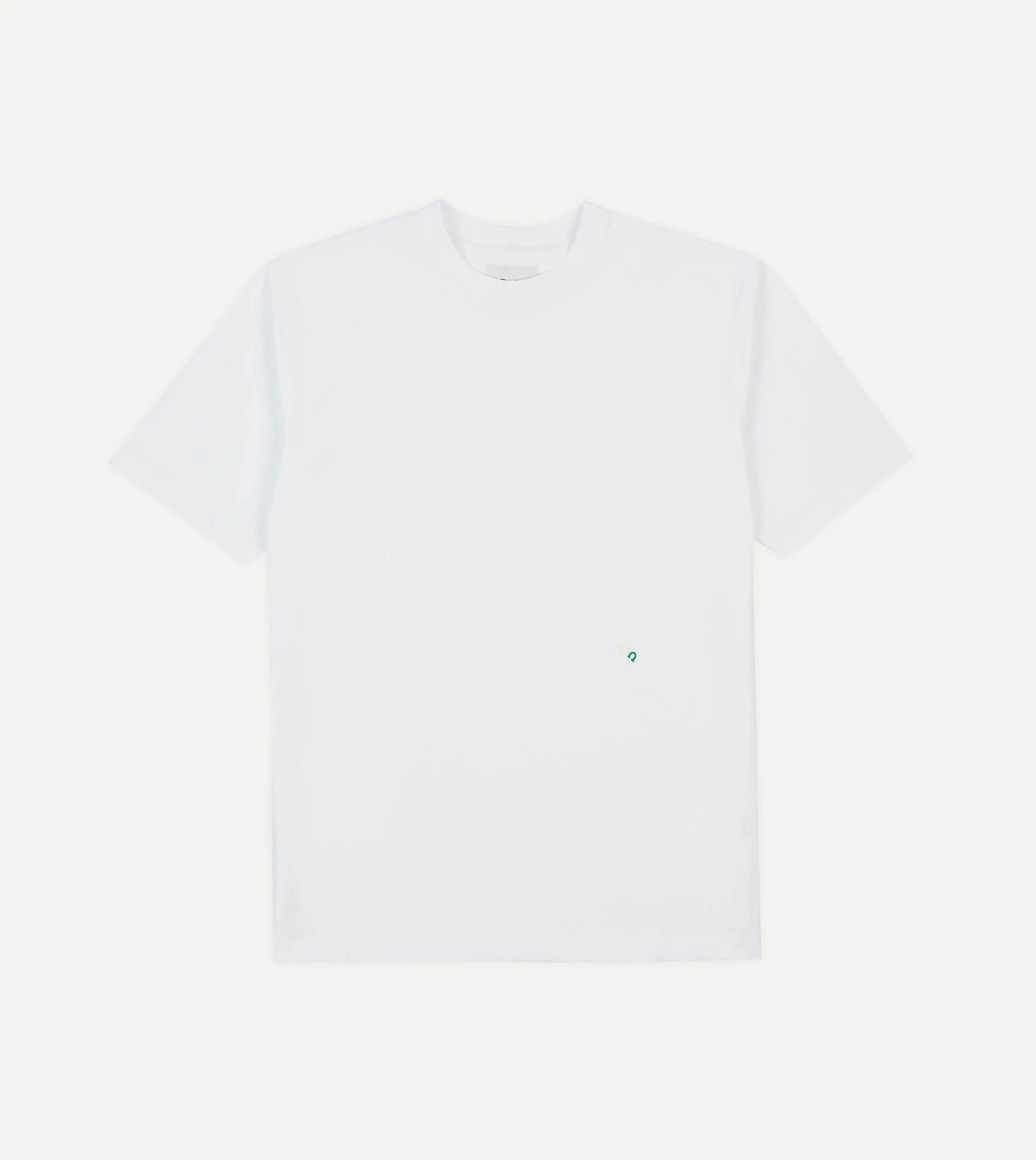 QuickDry White Horseshoe Embroidered Crew Neck Hiking T-Shirt