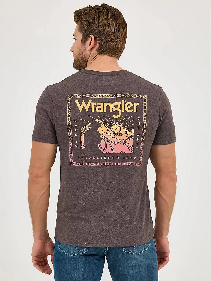 Wrangler Men's Graphic Logo T-Shirt in Desert Bistre Sport Wear