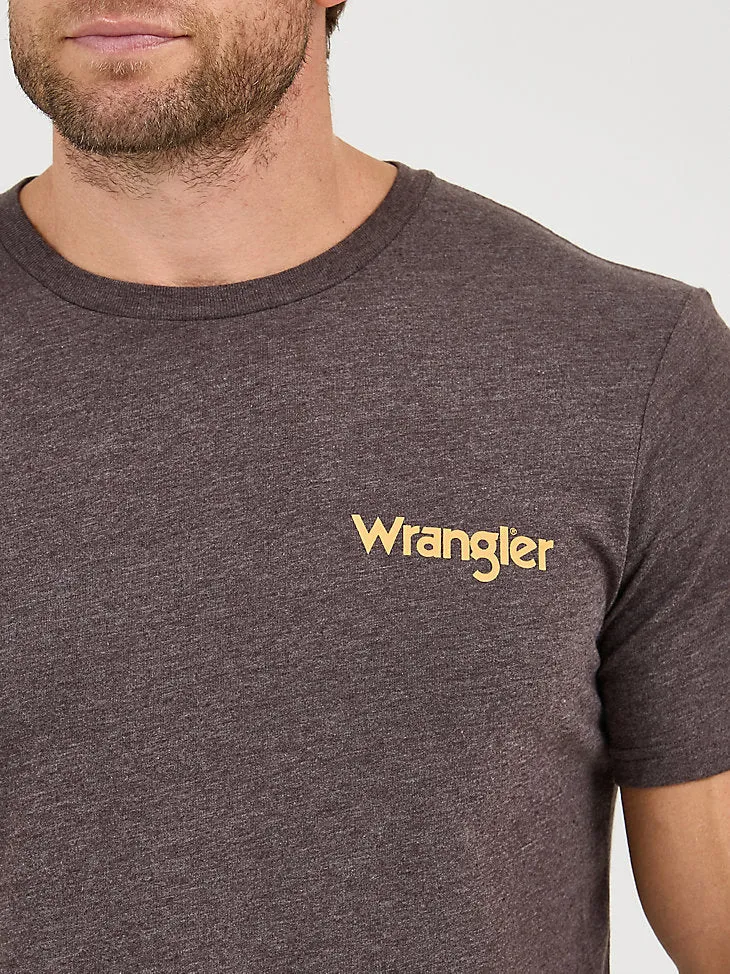 Wrangler Men's Graphic Logo T-Shirt in Desert Bistre sporty wear