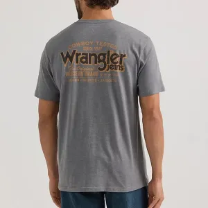 Affordable accessibility Flexible Waist Wrangler Men's Graphic Logo T-Shirt in Graphite Heather