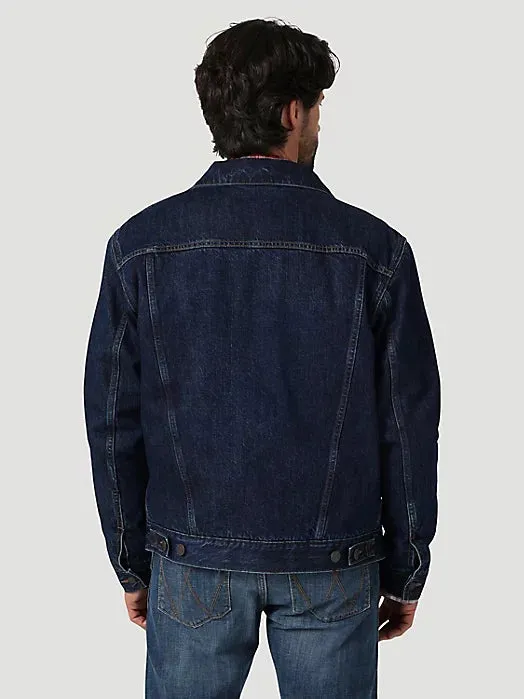 Magnetic Closure System Reinforced Stress Points Wrangler Men's Retro Unlined Denim Jacket