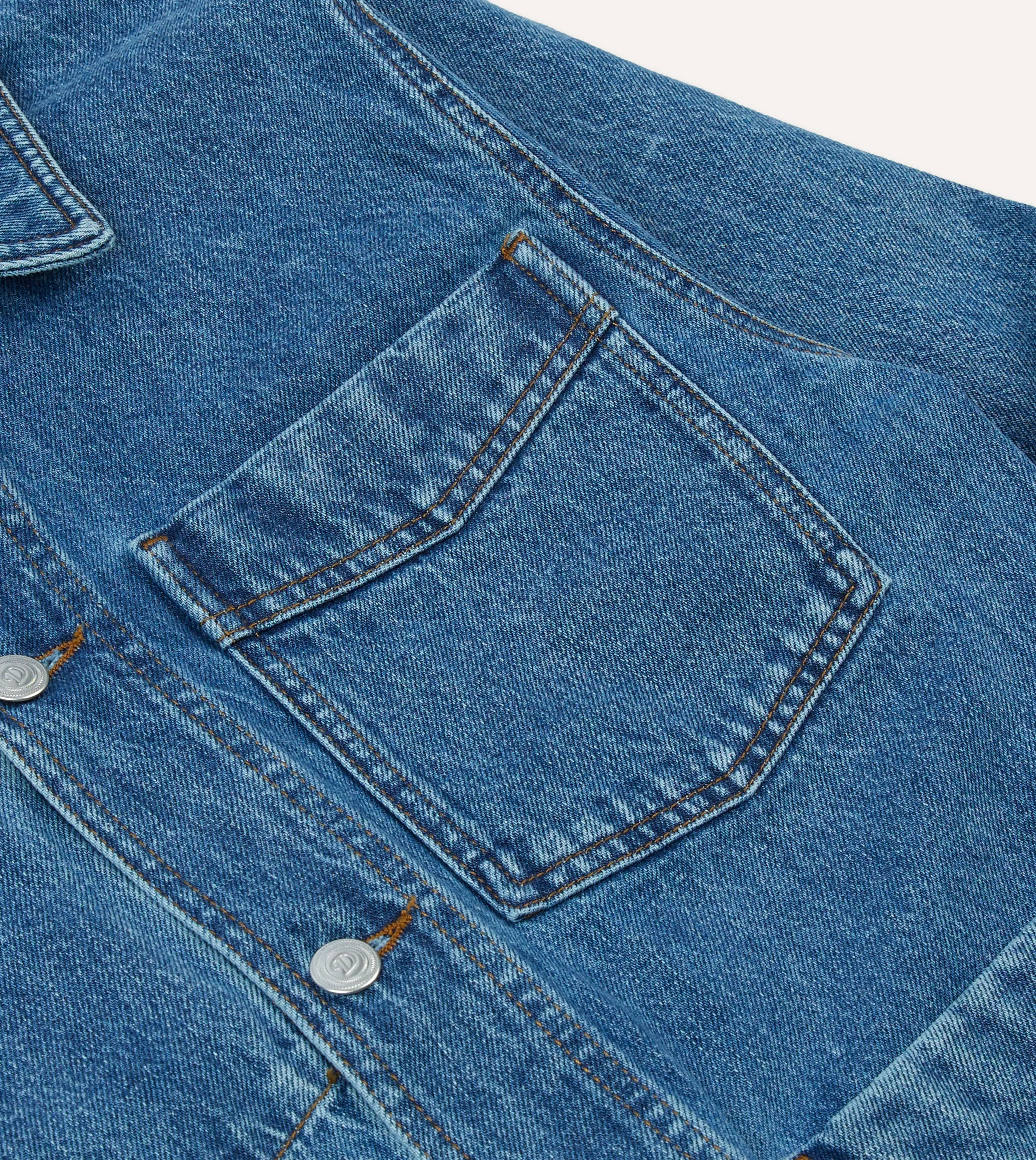 Tech Use Bleach Wash Denim Work Jacket