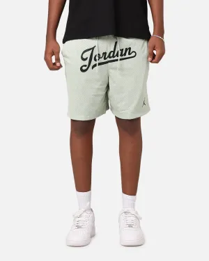 Sporty Stretch Fit Handmade Jordan Flight MVP Statement Mesh Shorts Seafoam/Black