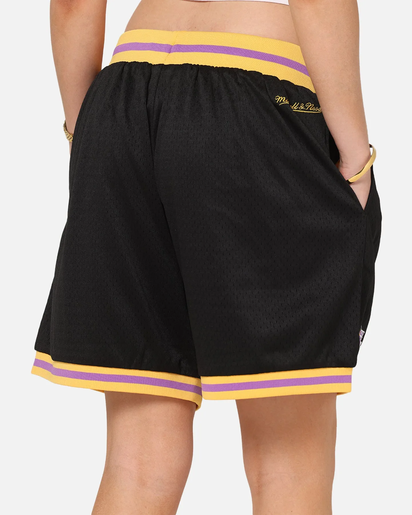 Mitchell & Ness Los Angeles Lakers Gothic Shorts Black Active Design Playful Prints