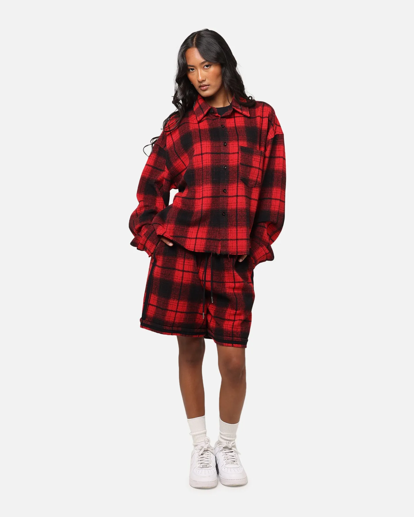 XXIII Plaid Ball Shorts Red Quick Wear Breathable Comfort