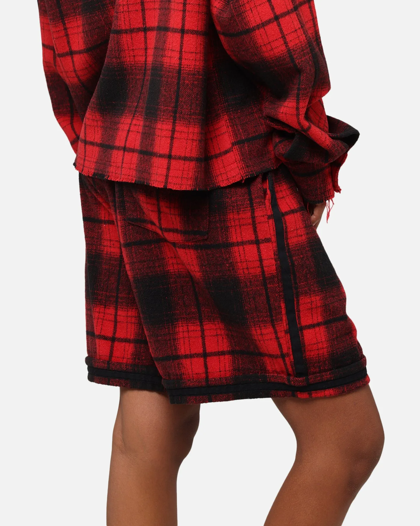 Flexible Stretch Waist XXIII Plaid Ball Shorts Red