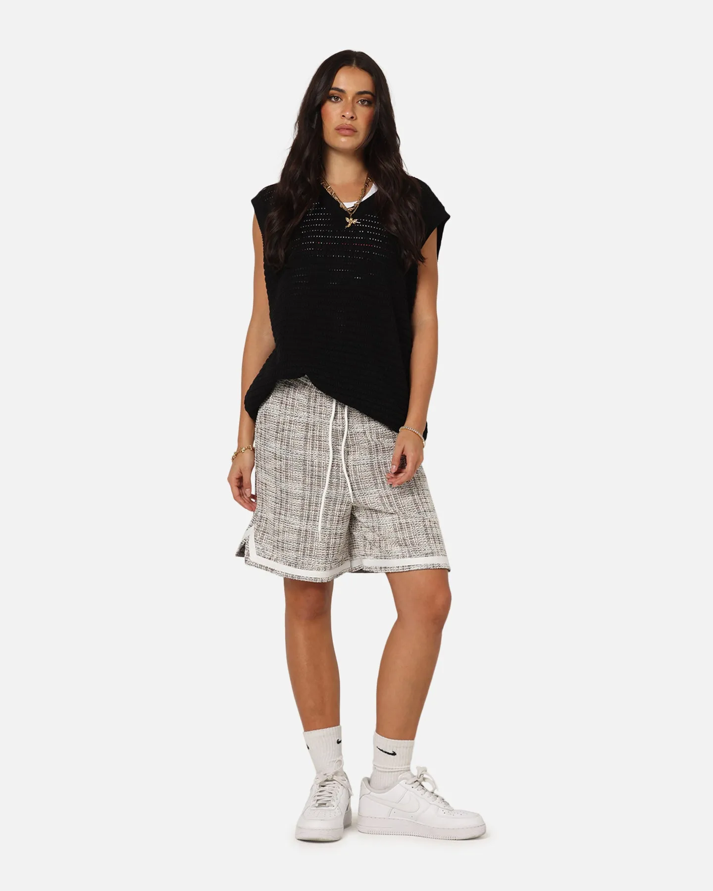 XXIII Textured Ball Shorts Brown/Cream Adaptive Temperature Control