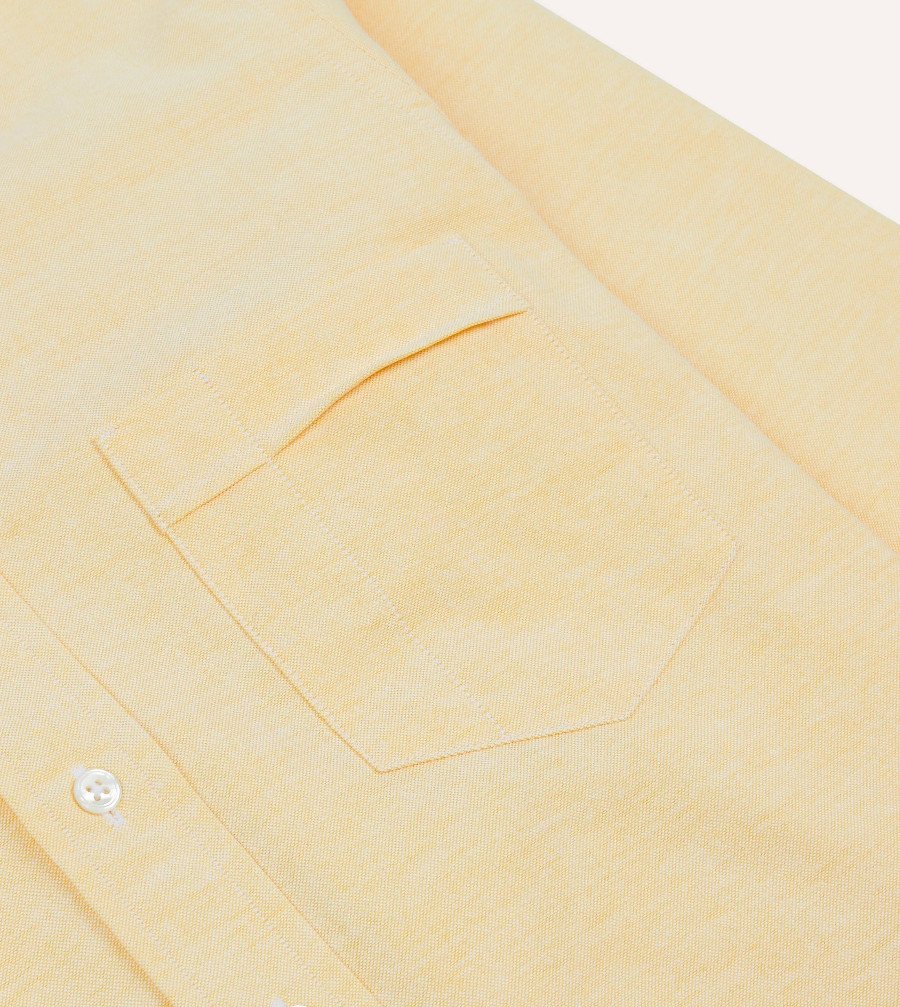 All-Day Stretch Yellow Cotton Oxford Cloth Button-Down Shirt