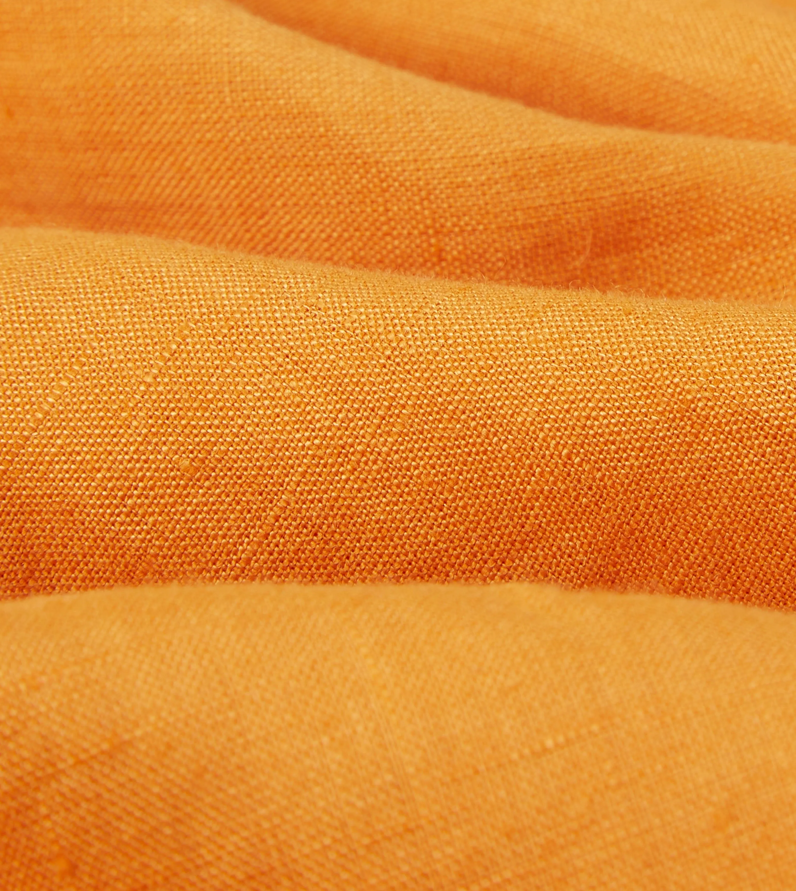 Yellow Linen Spread Collar Shirt Slim fit sleekness Modern Trend Look