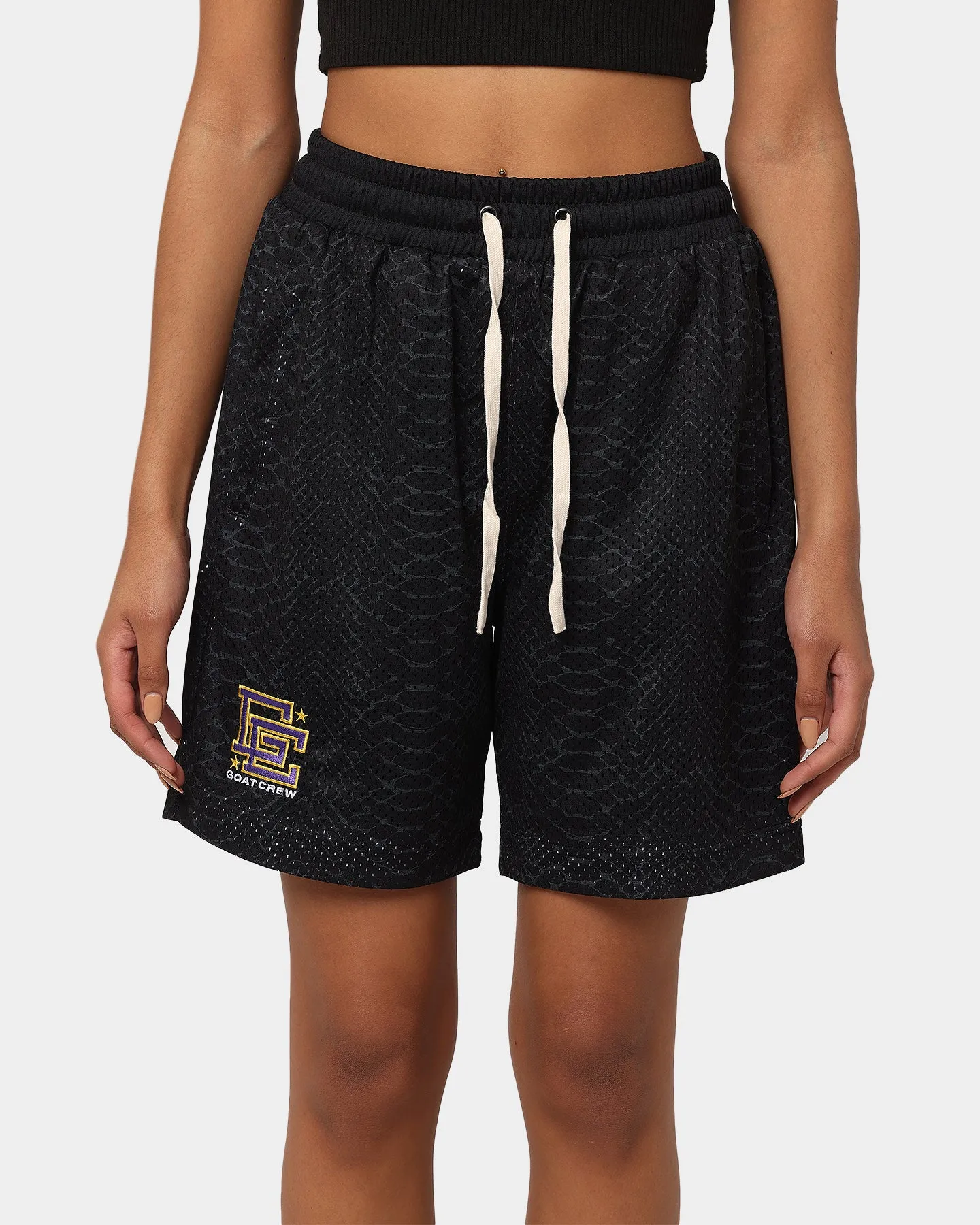 swim trunks fall shorts Goat Crew Serpent Ball Shorts Black