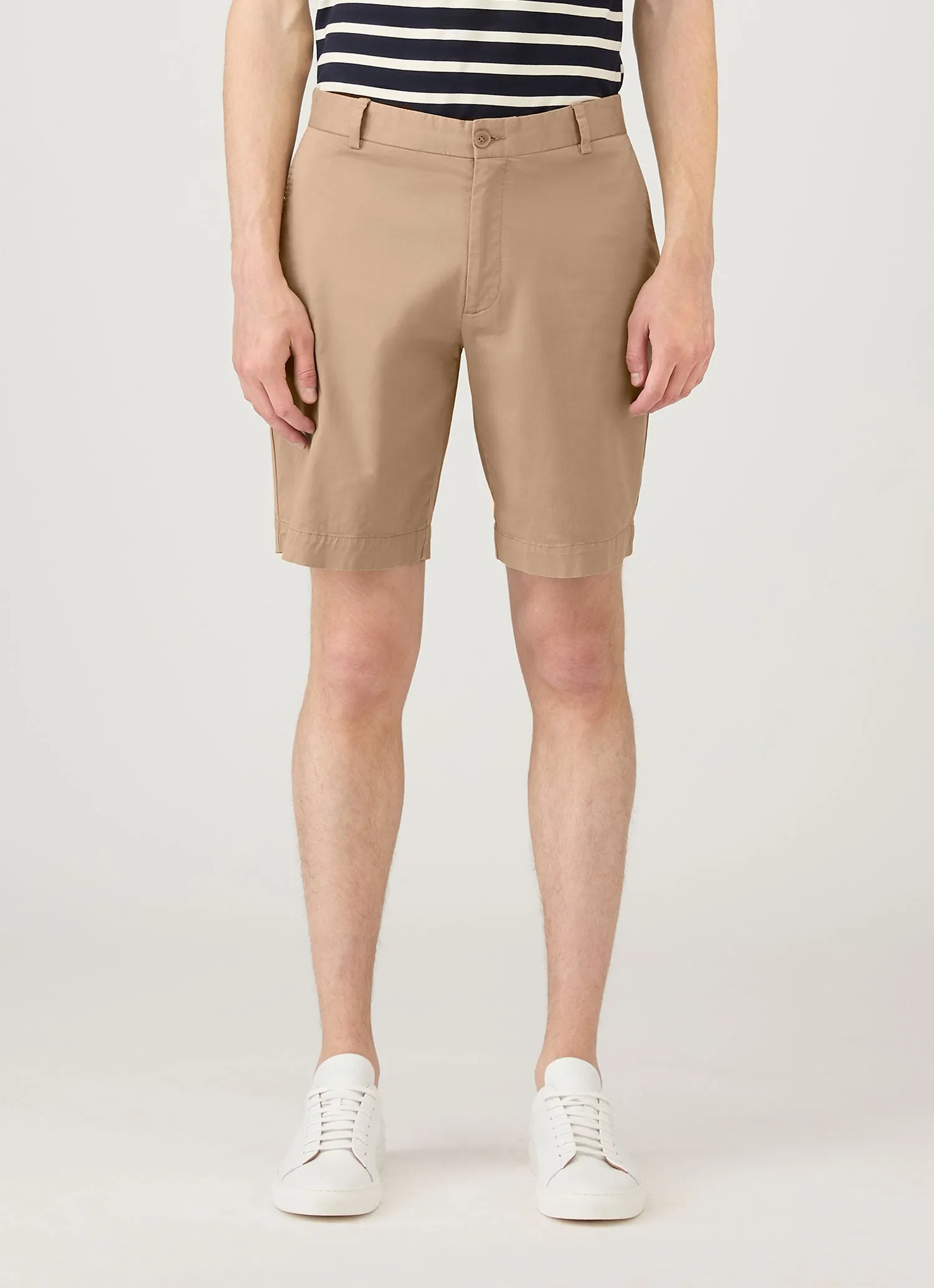 Men's Chino Shorts in Dark Stone Beach Bound Clean Lines